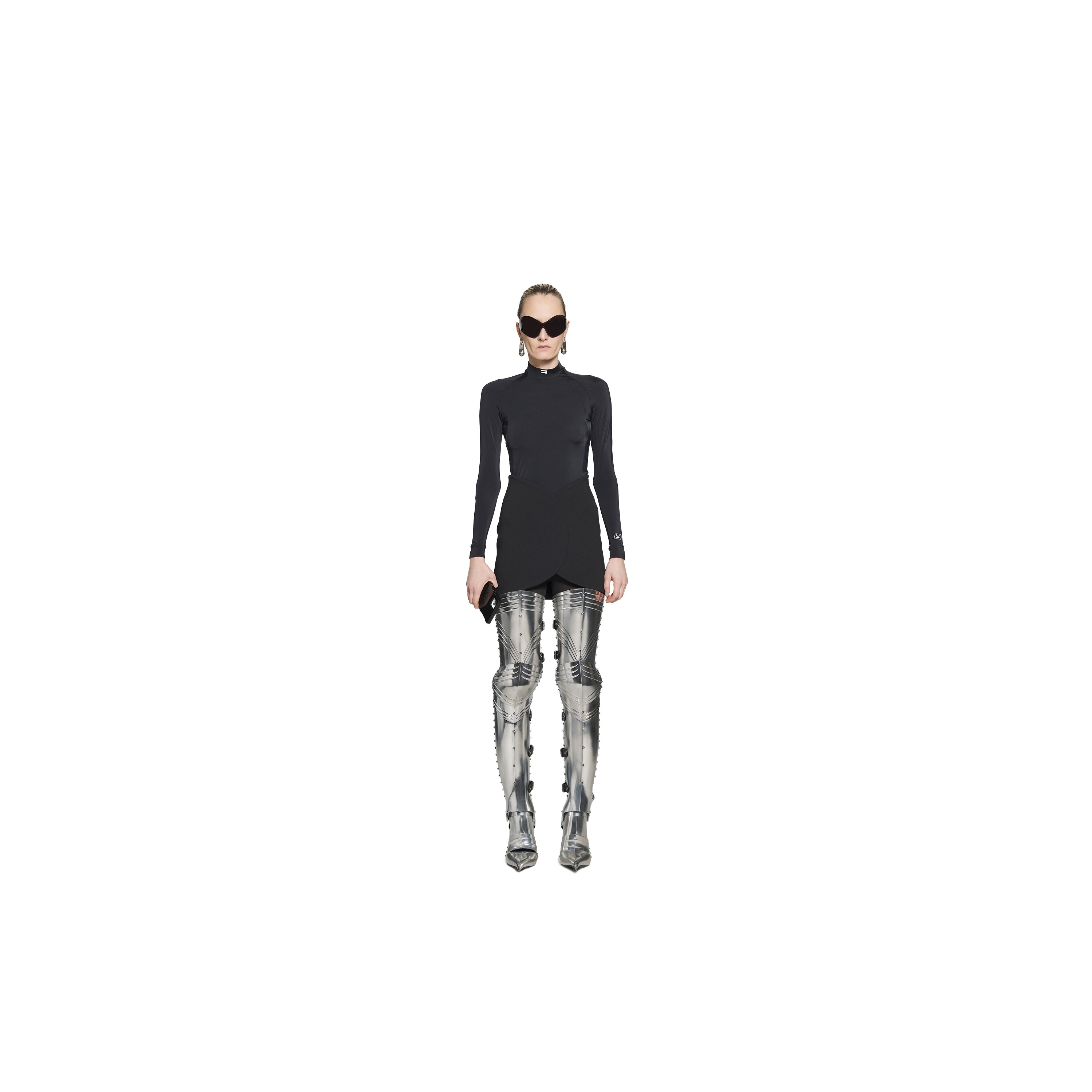 Shop Balenciaga Circle Mini A-line Skirt In Black