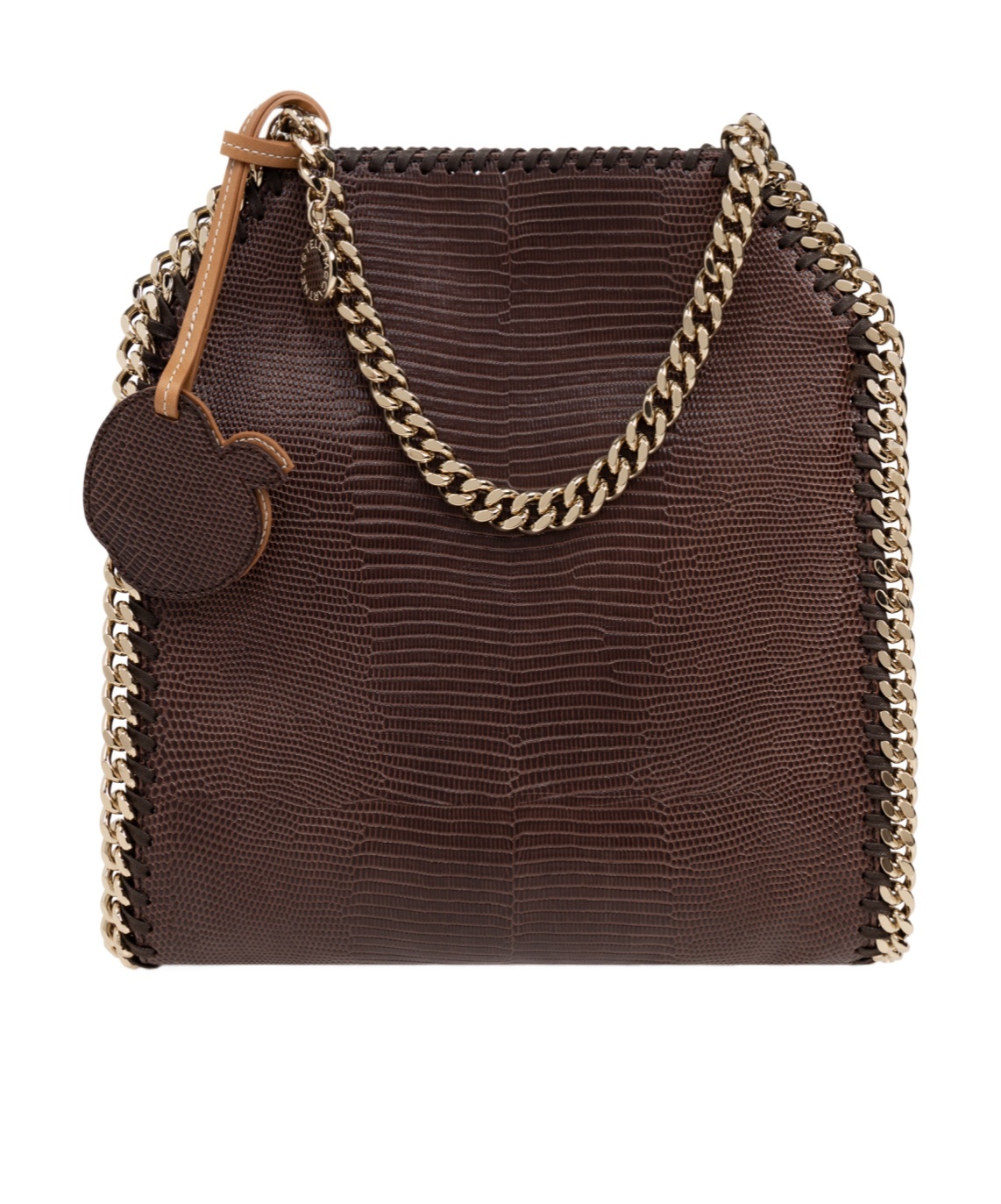 Stella Mccartney Falabella Chain-linked Tote Bag In Brown