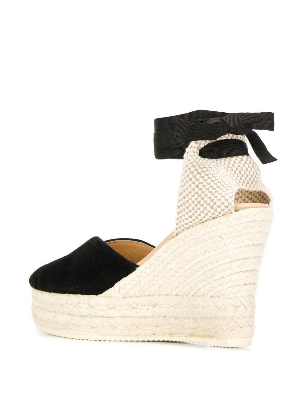 Manebi Hamptons Suede Heart-shaped Wedge Espadrilles In White