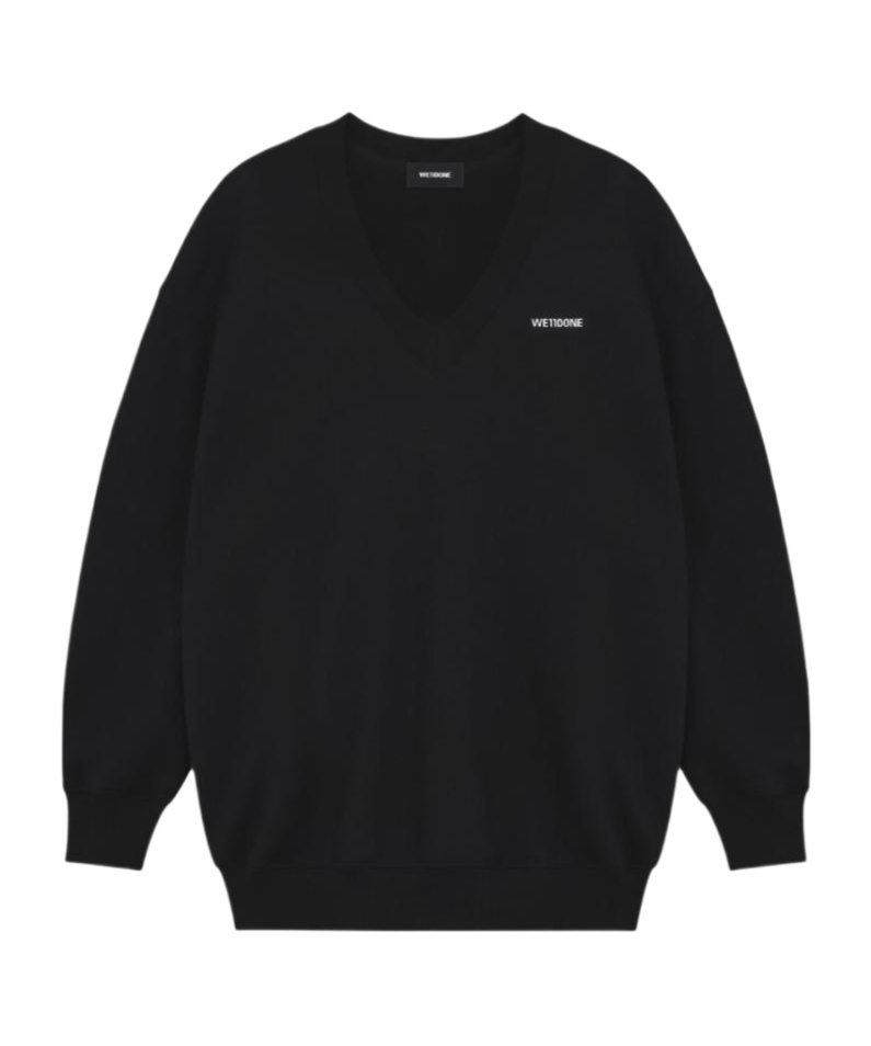 We11 Done Long Sleeve Sweatshirt In Black