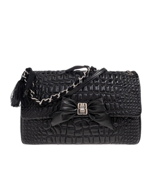 Balenciaga Clem Bow Shoulder Bag In Black