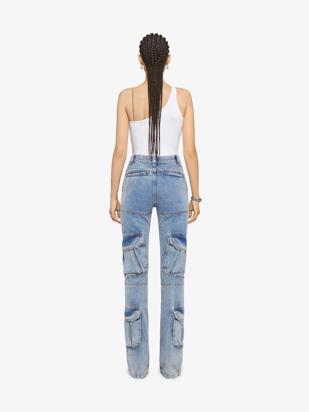 Givenchy Blue Bellows Pocket Jeans In 452-light Blue