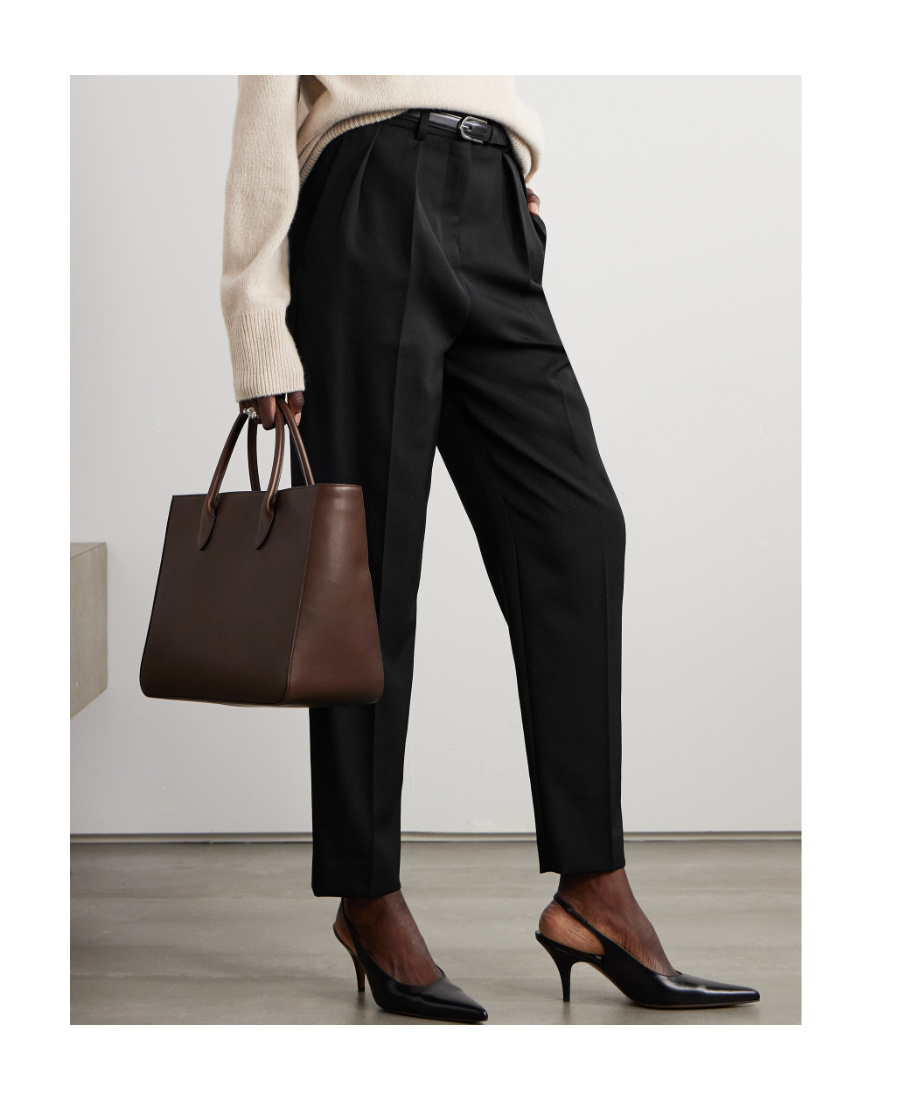 The Row High-waisted Casual Pants In Black