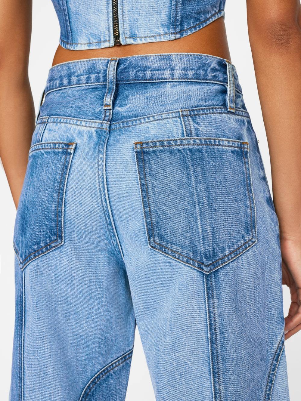 Frame Belt-loop Jeans In Blue