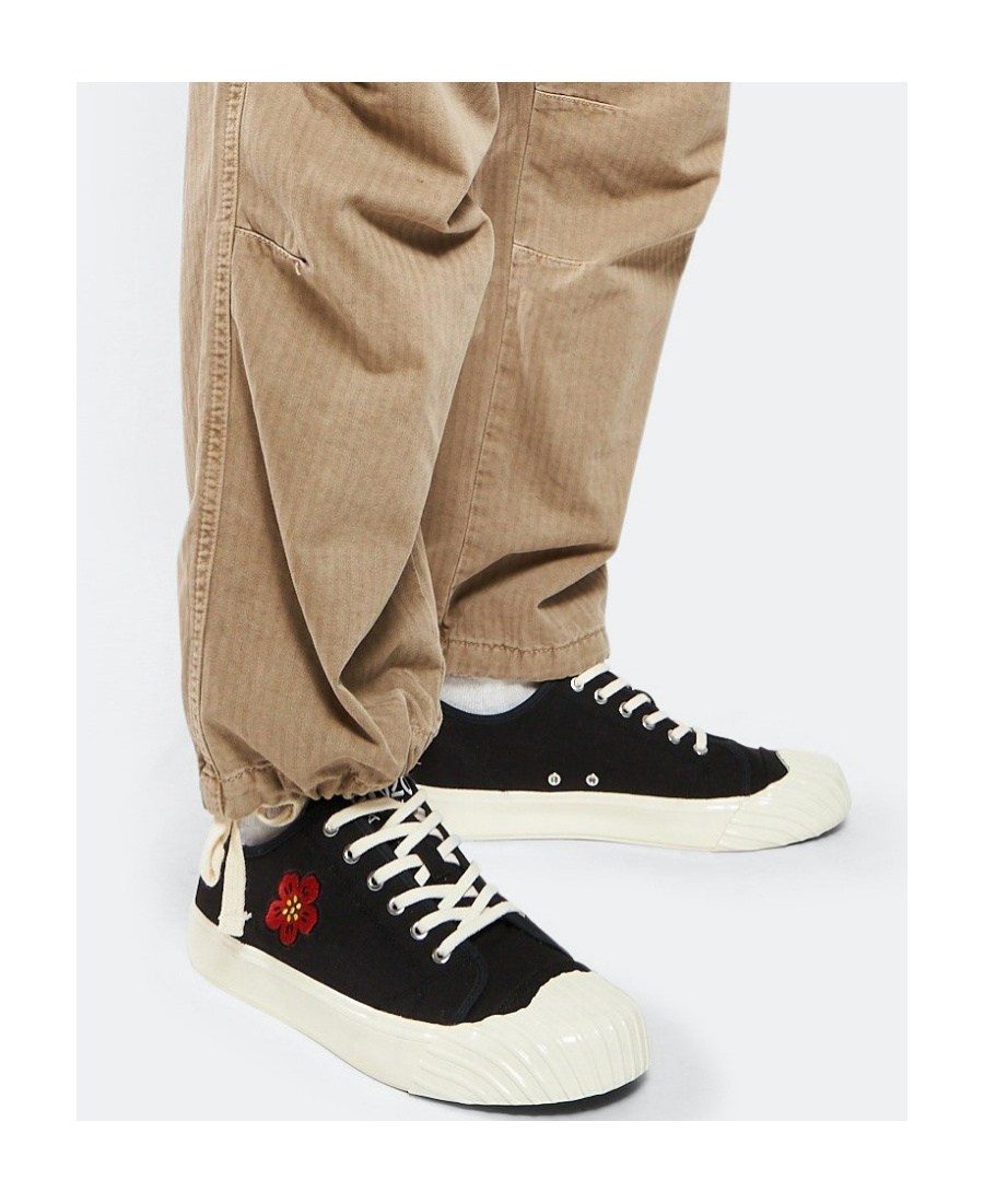 Kenzo Lace-up Low-top Sneakers In Black