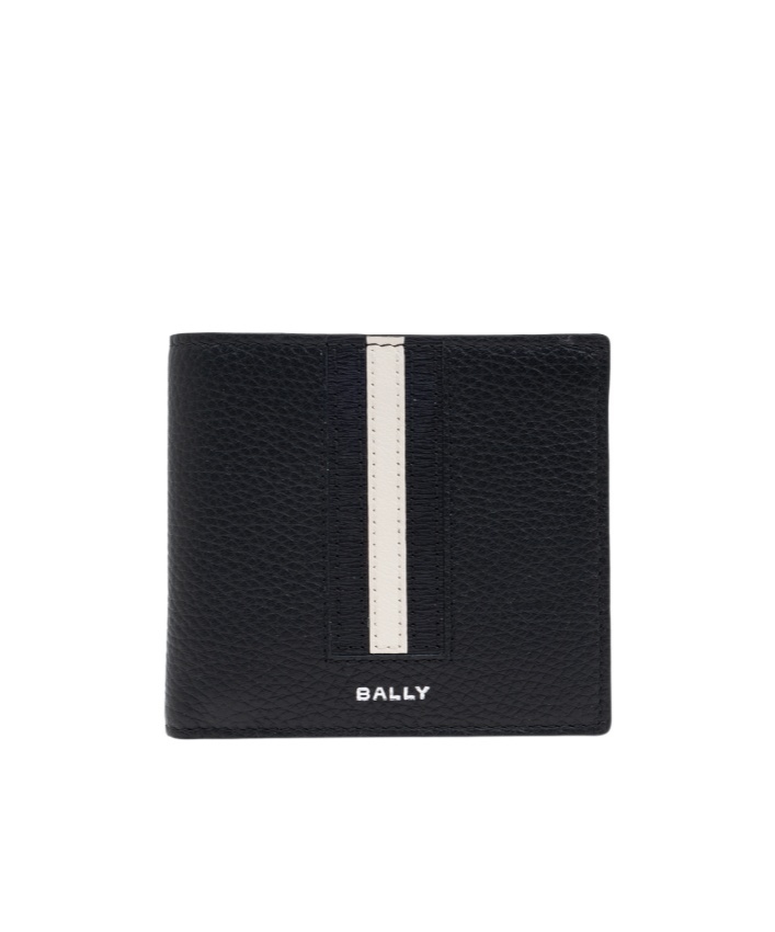 BALLY RIBBON BI-FOLD LEATHER WALLET