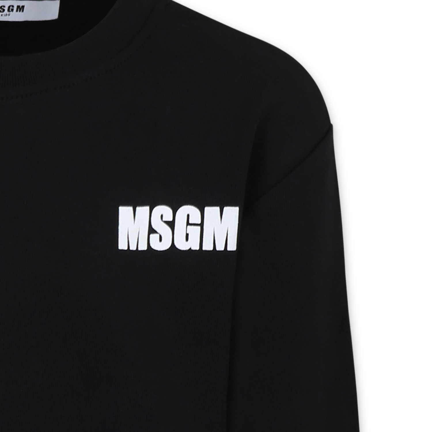 Msgm Long-sleeved Sweater In Black