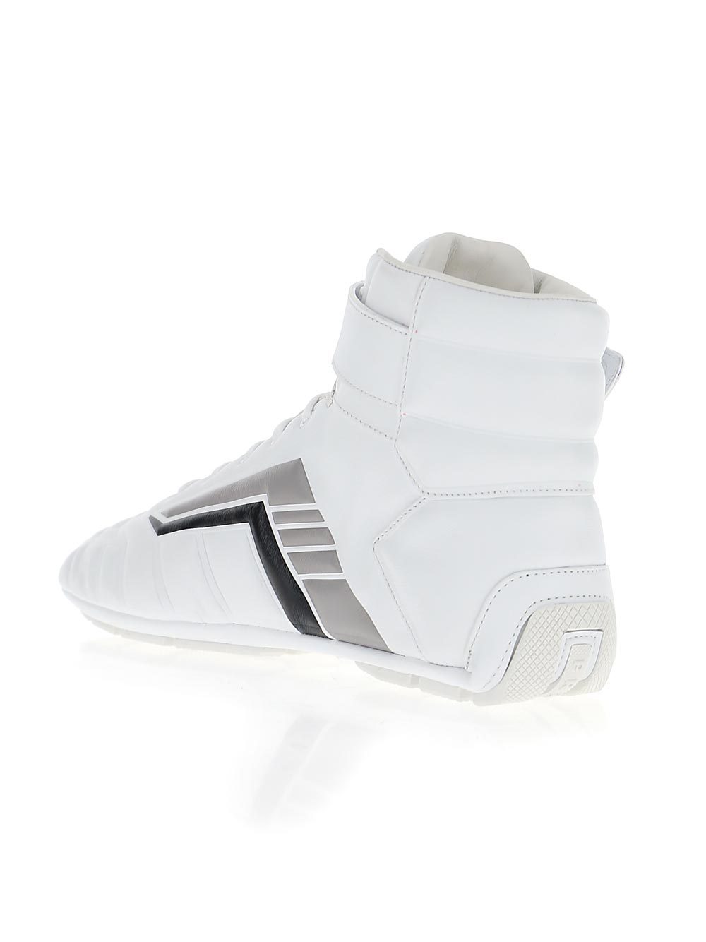 Shop Prada Lace-up Chukka Boots In White