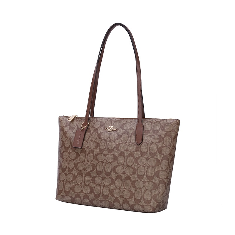 Coach Medium Logo Details Todd Shoulder Bag In Brown