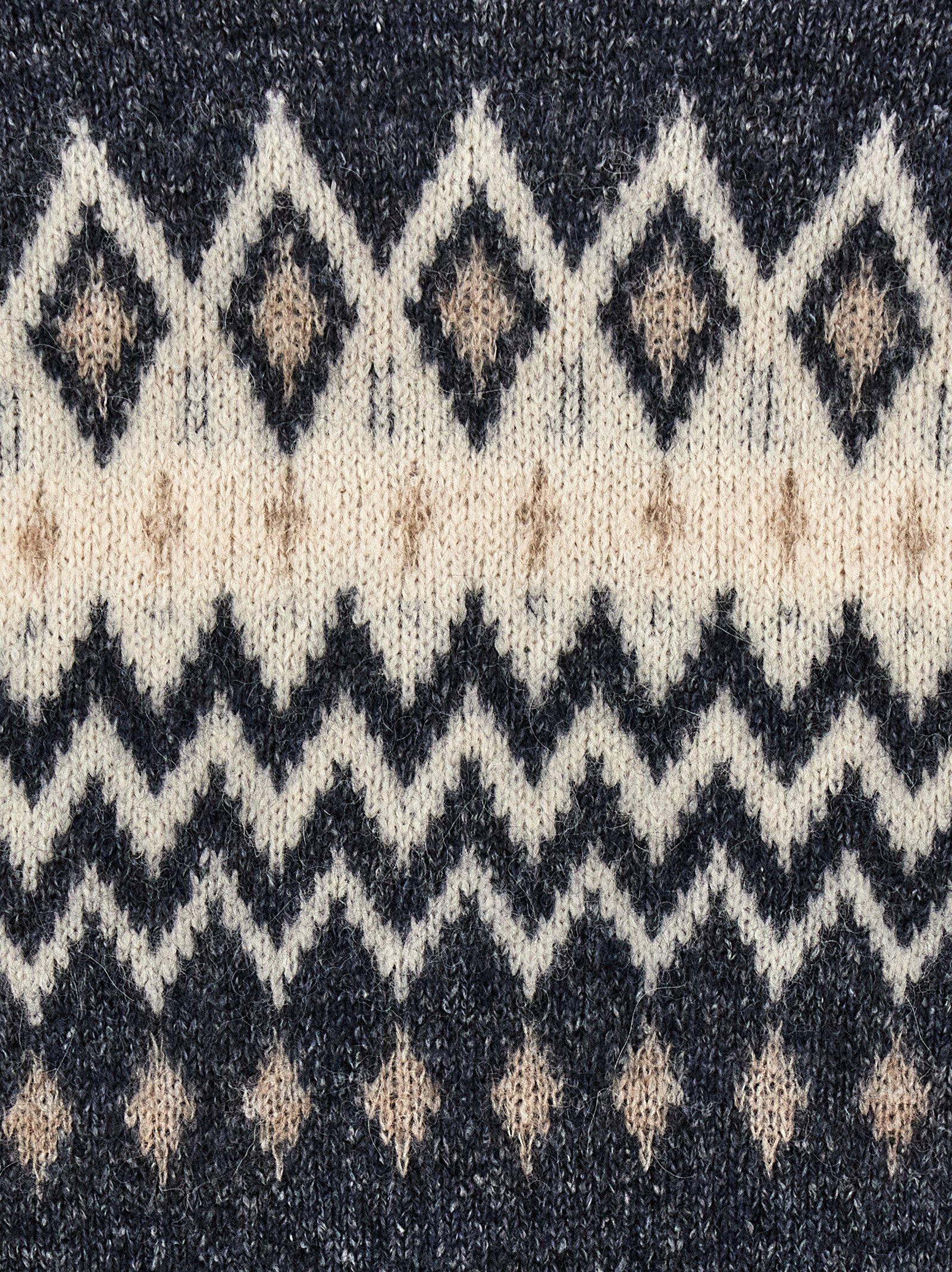 Brunello Cucinelli Argyle Check Crew Neck Jumper In Black