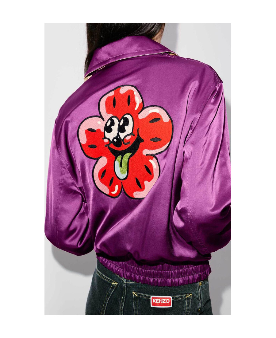 Kenzo Synthetic Fibers Jacket In Purple