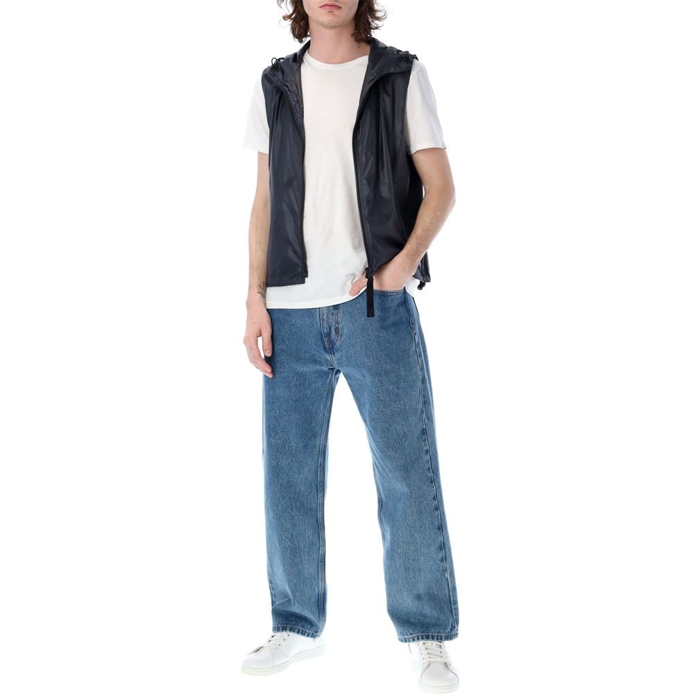 Aspesi Lightweight Hooded Gilet In Black