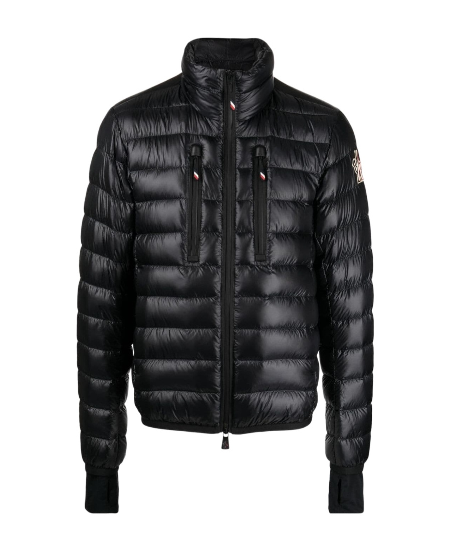 Moncler Quilted Zipper Cotton Suit In Black