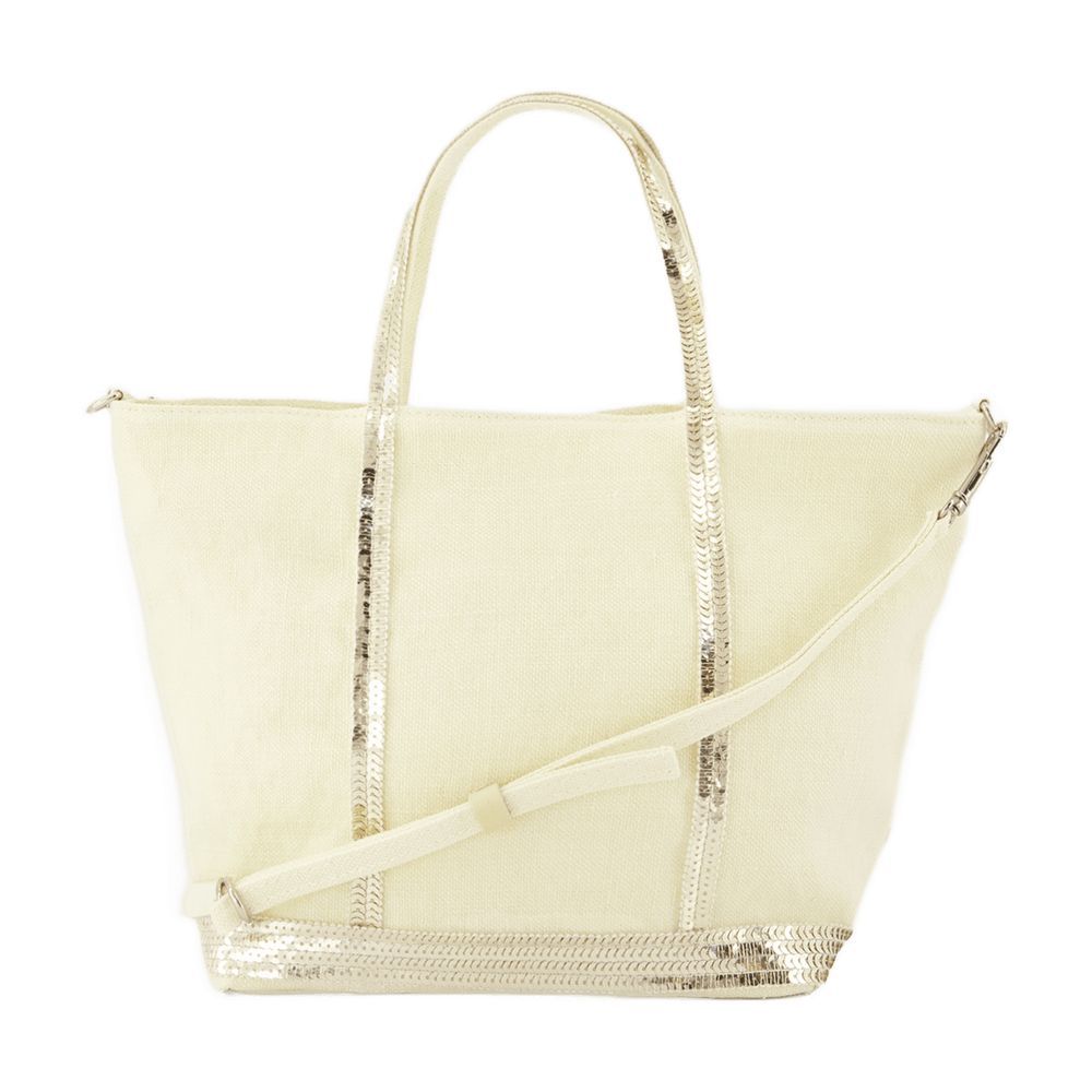 Vanessa Bruno Sequined Shoulder Bag In White