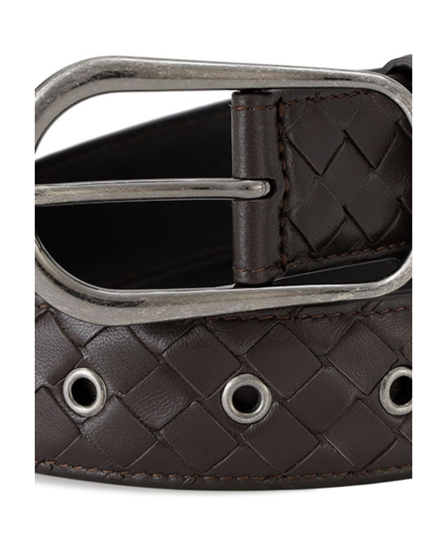 Shop Bottega Veneta Weave A Belt In Black