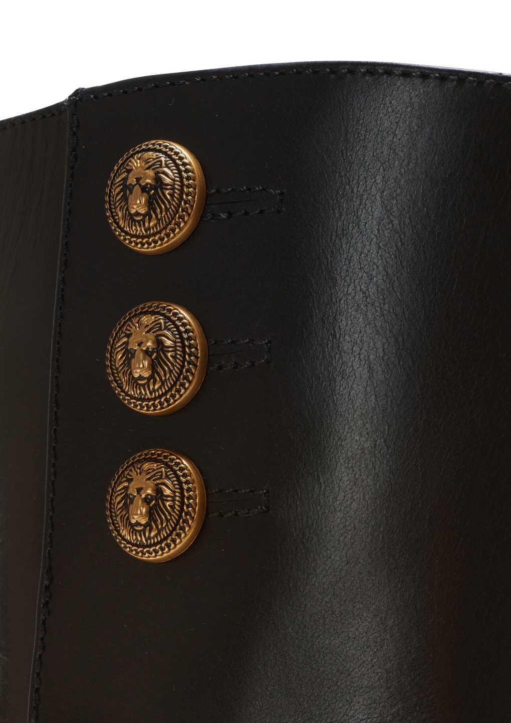 Balmain Brune Leather Ankle Boots In Black