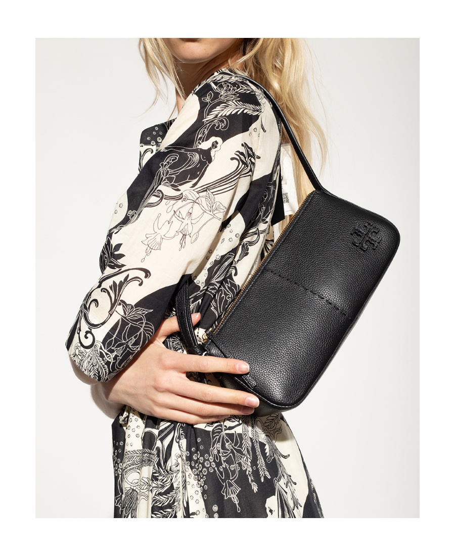 Tory Burch Mcgraw Wedge Shoulder Bag In Black