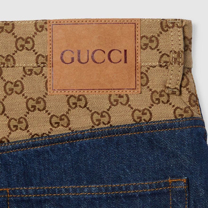 Gucci Belt-loop Denim Shorts In Blue
