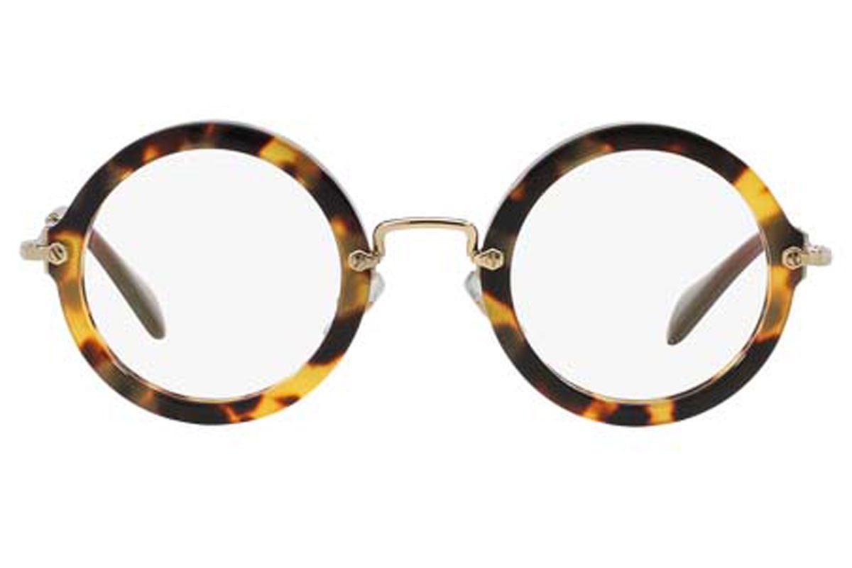 Miu Miu Logo Flat Mirror In Brown