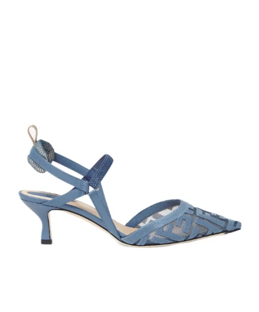 Fendi Mesh Slingbacks In Multi