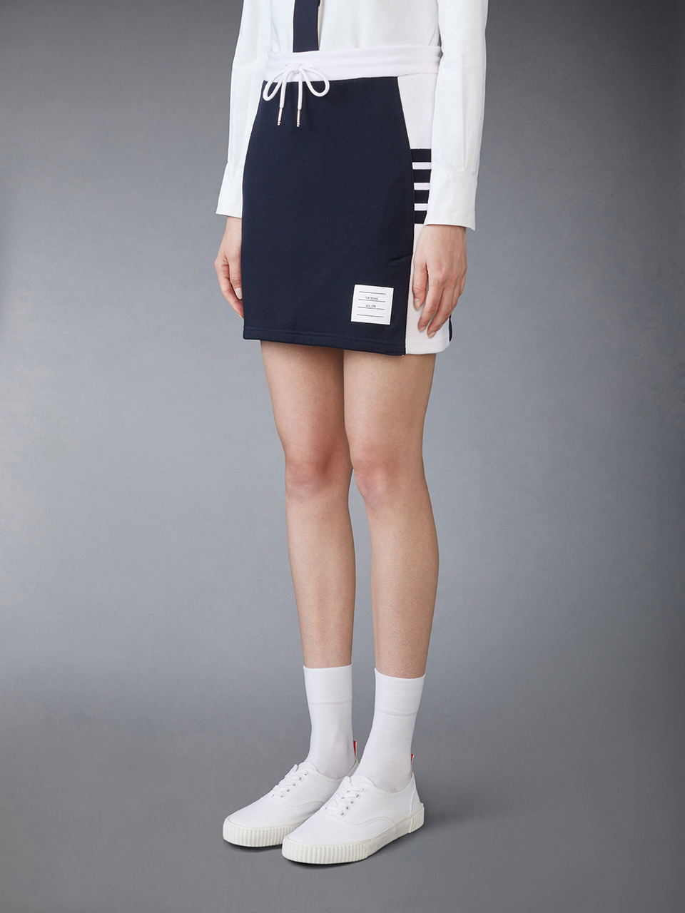 Thom Browne 4 Bar-stripe Mini Skirt In Black