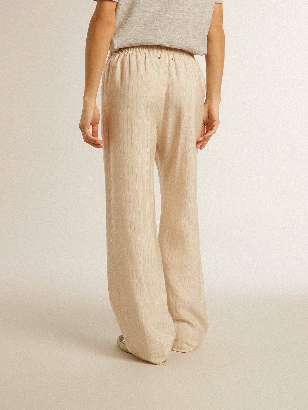 Shop Golden Goose Women's Light Beige Silk And Viscose Joggers In Nude