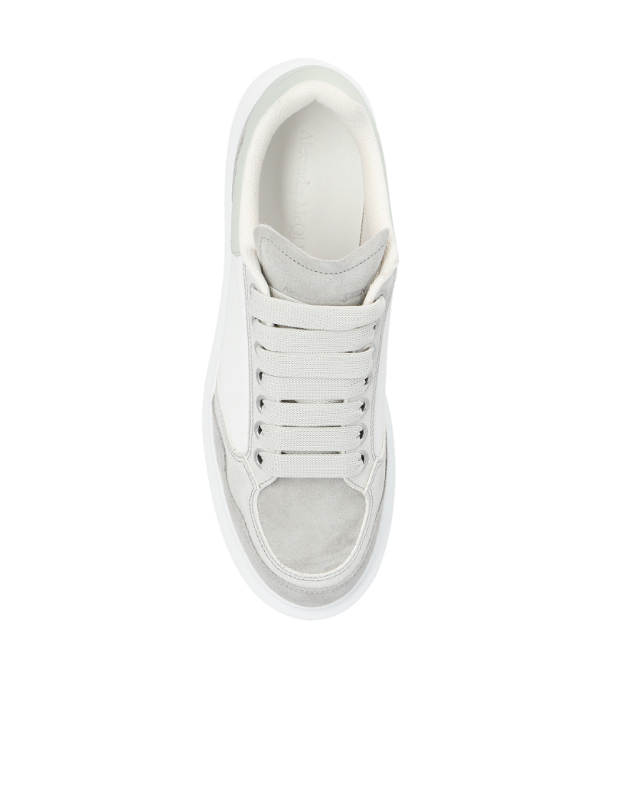 Alexander Mcqueen Larry Panelled Leather Sneakers In White