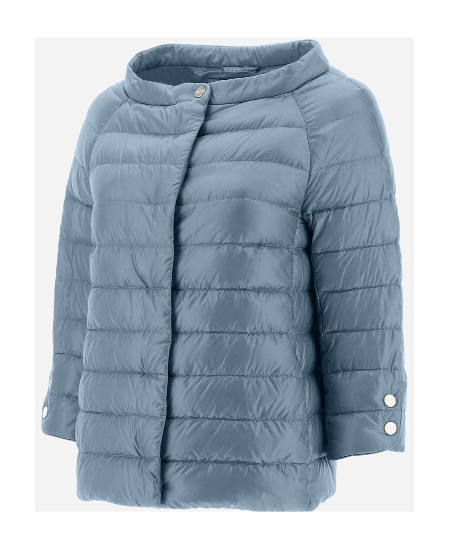Herno Petal Sleeve Jacket In Blue