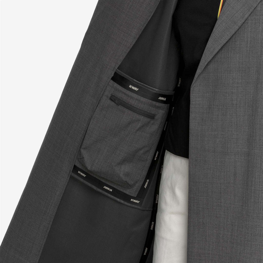 K-way Jorance Belted Coat In Gray