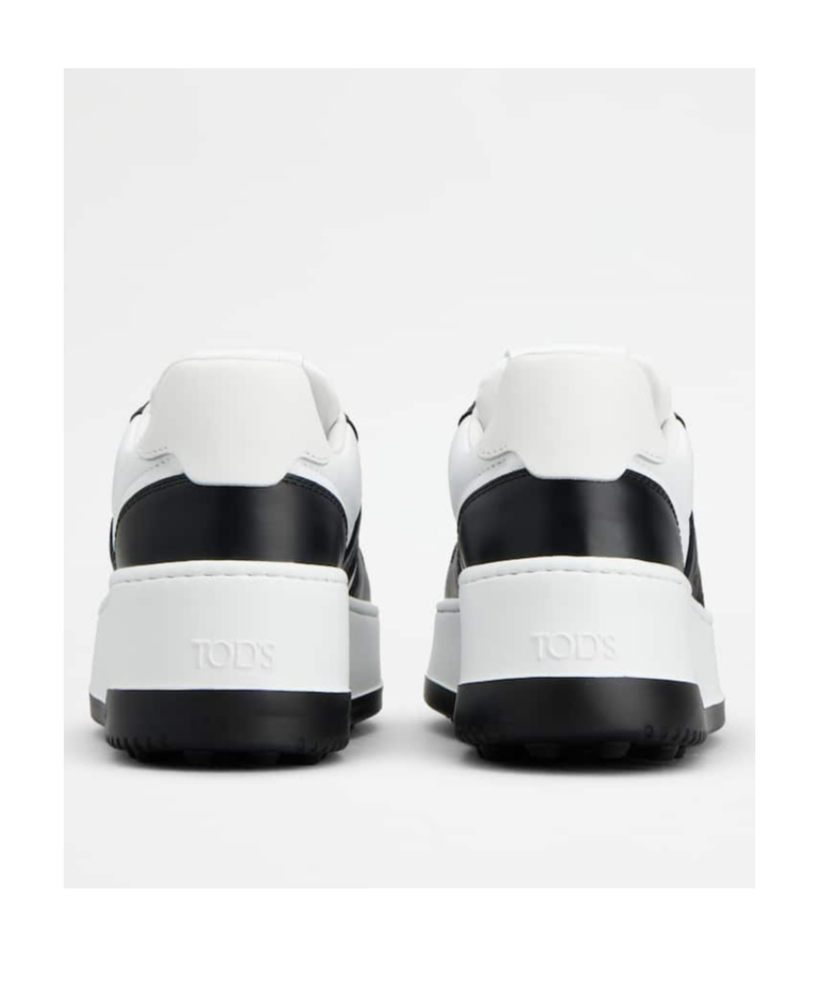Tod's Logo-debossed Tow-tone Sneakers In White