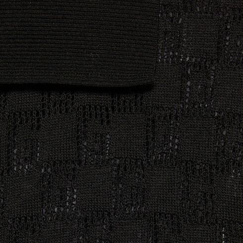 Gucci Monogram-pattern Silk-cotton Polo Shirt In Black