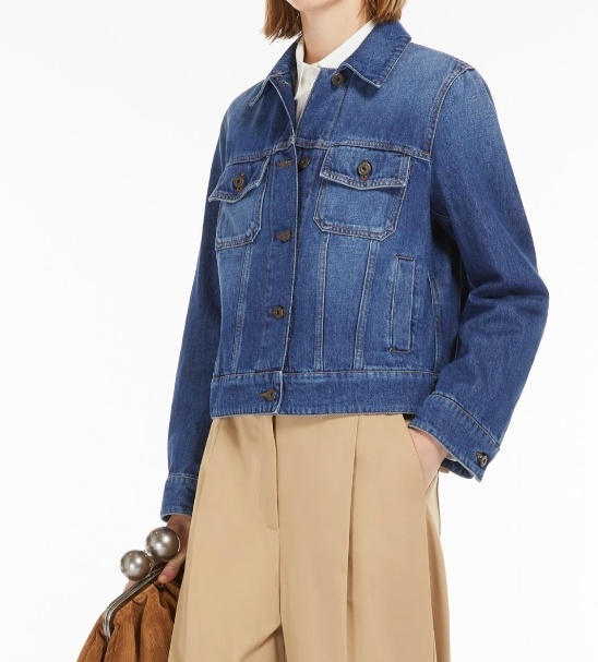 Weekend Max Mara Denim Jacket In Blue