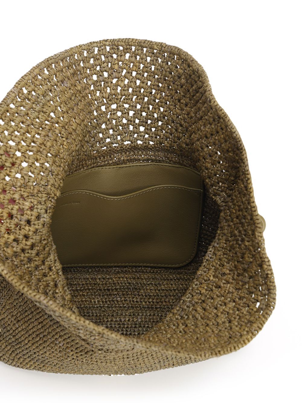 LOEWE MEDIUM OLA SHOULDER BAG IN RAFFIA AND CALFSKIN