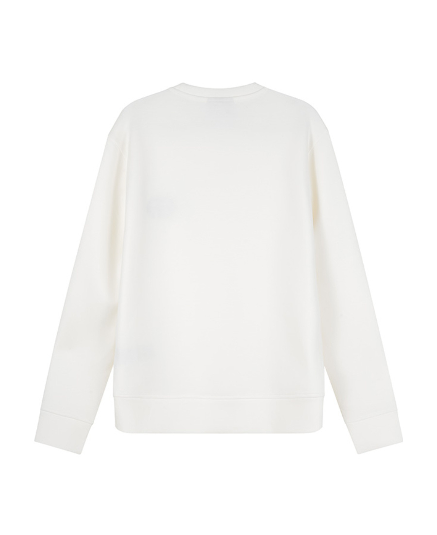 Emporio Armani Men's Logo Cotton Sweatshirt In White