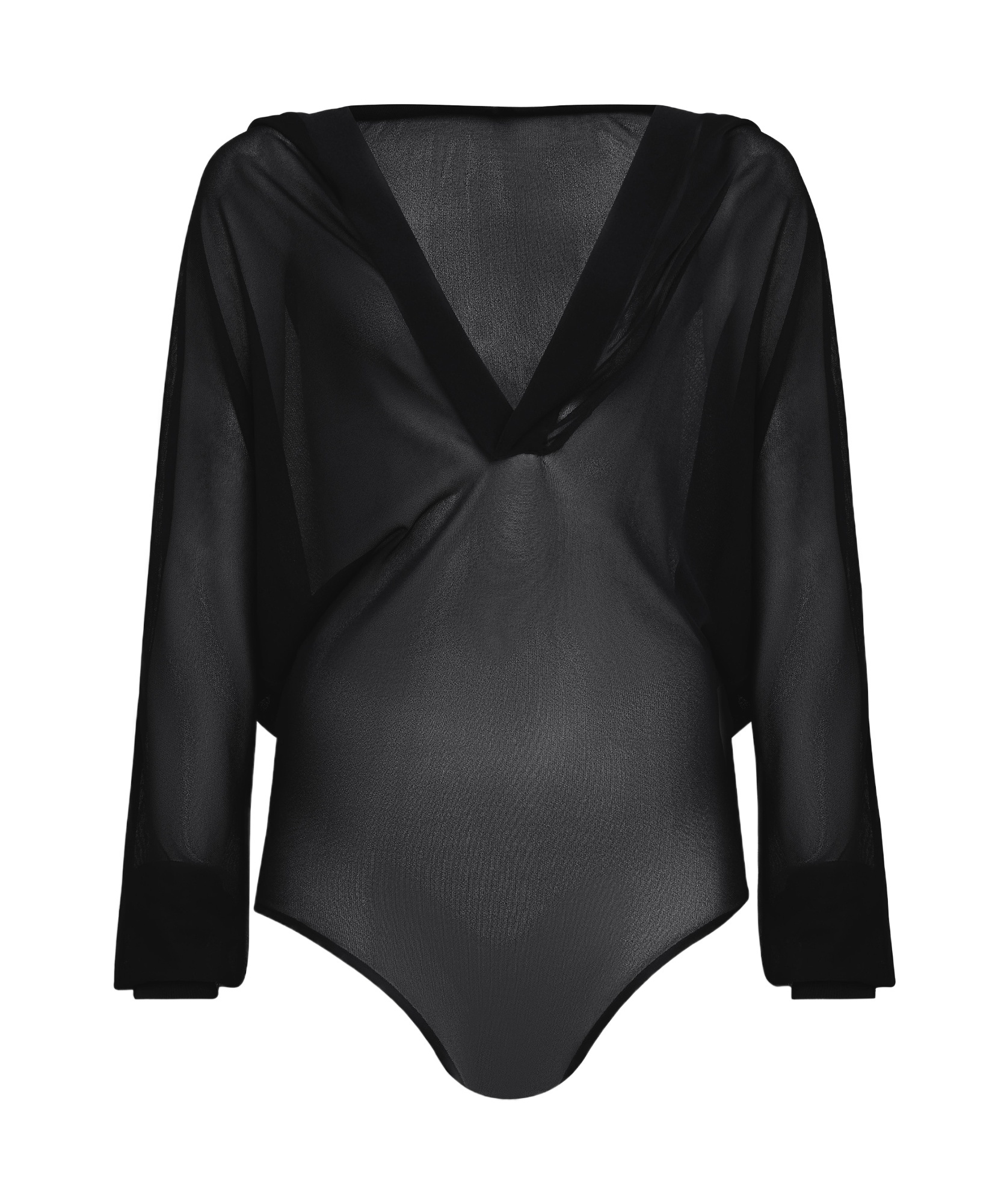 Alaïa Womens Noir Alaia Hooded Long-sleeves Knitted Bodysuit In Black