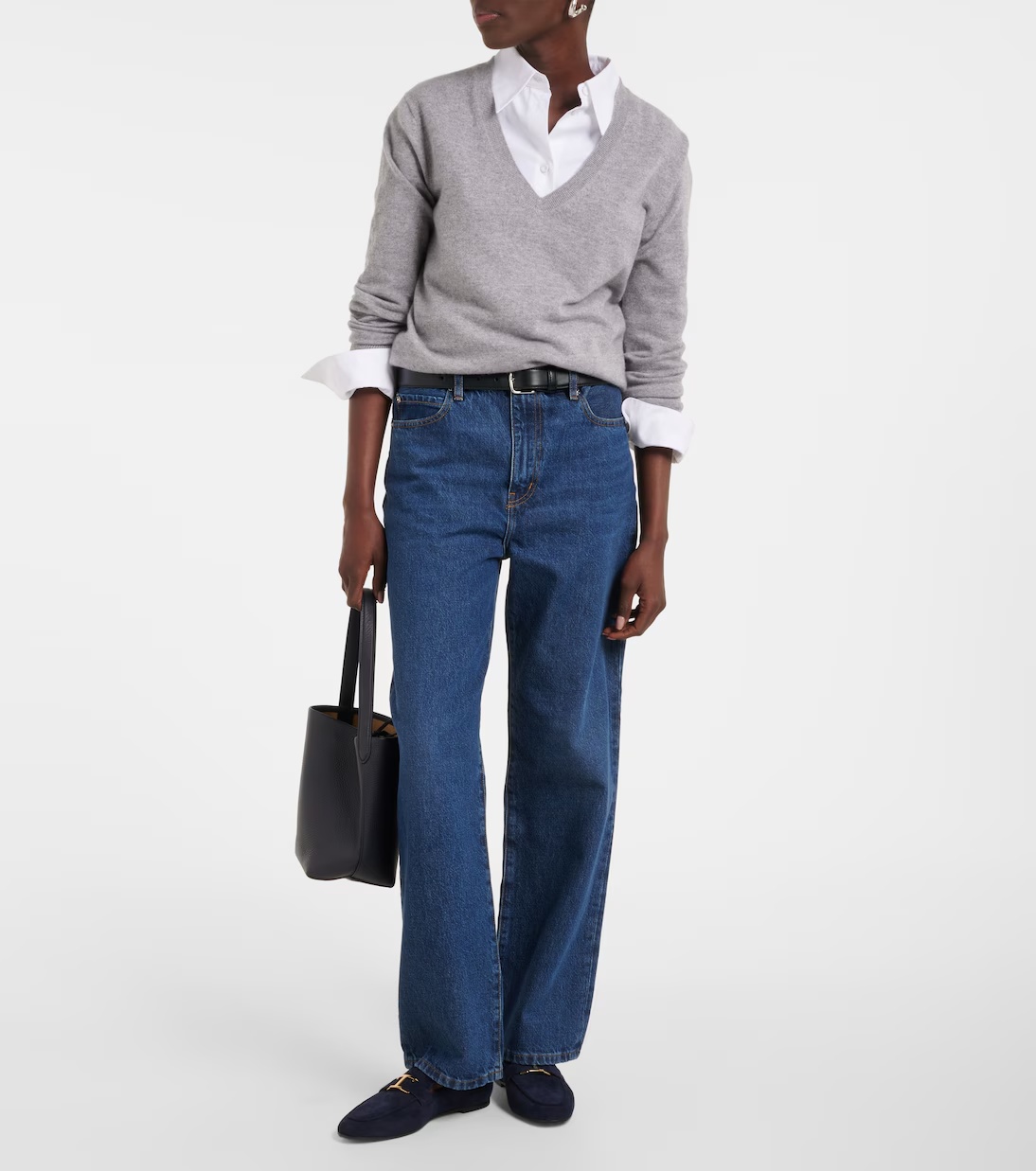 Frame High-waisted Straight-leg Jeans In Blue