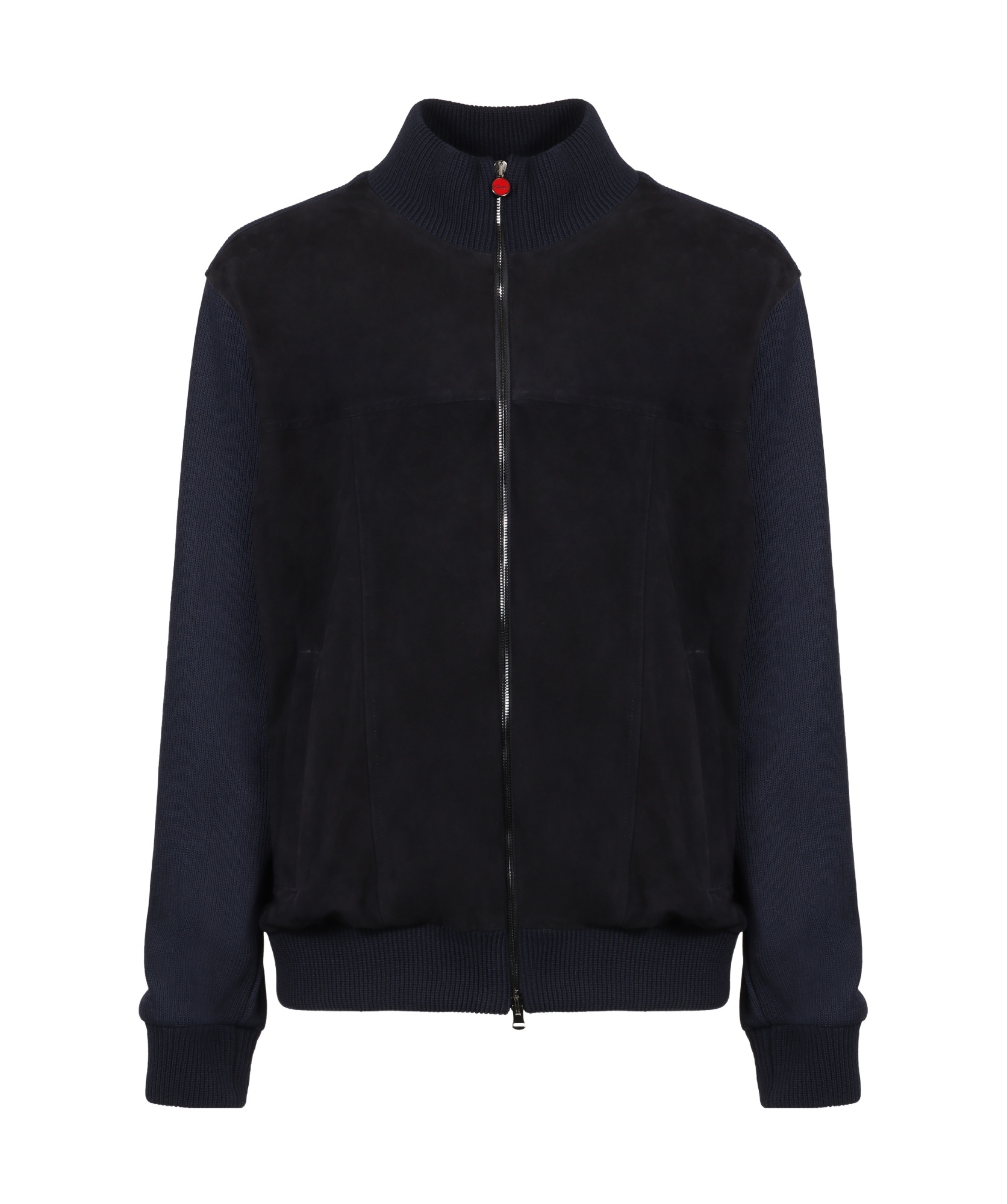 KITON KITON HIGH NECK ZIPPED CARDIGAN 