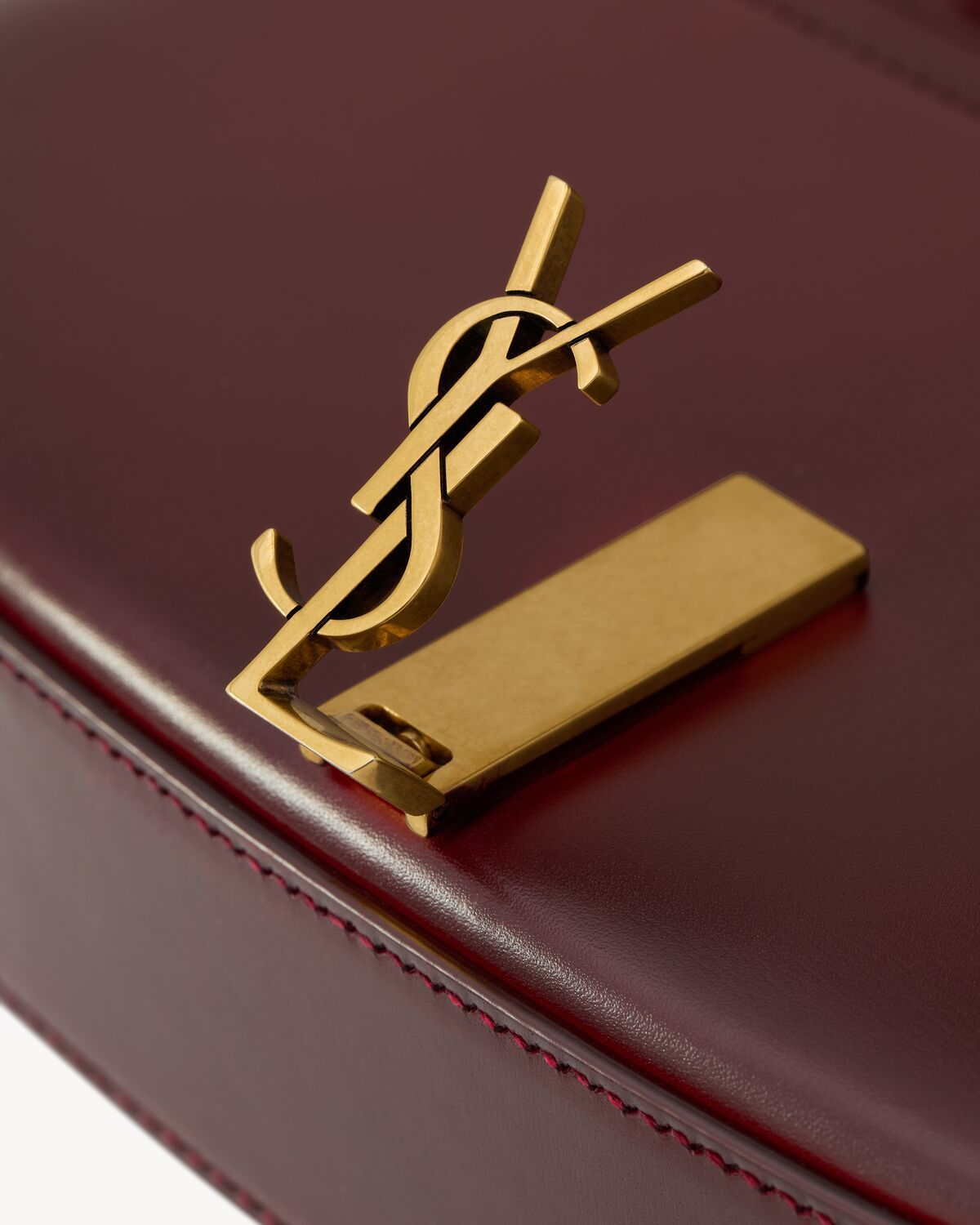 Saint Laurent Mini Leather Flap Shoulder Bag In Red