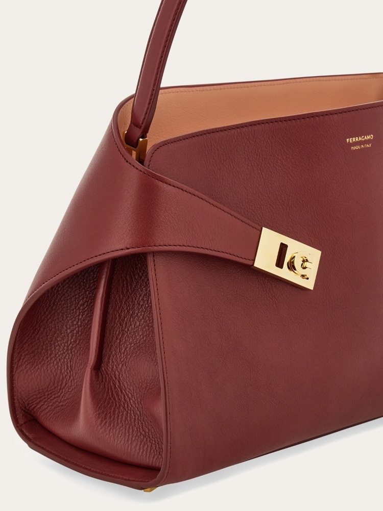 Shop Ferragamo Hug Soft Shoulder Bag In Red