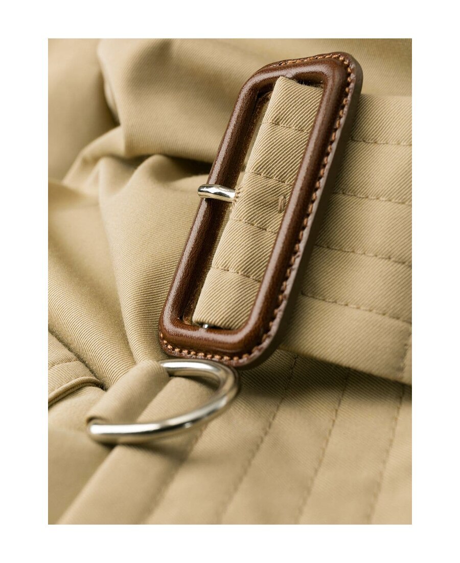 Burberry Cotton Gabardine Trench Coat In Nude