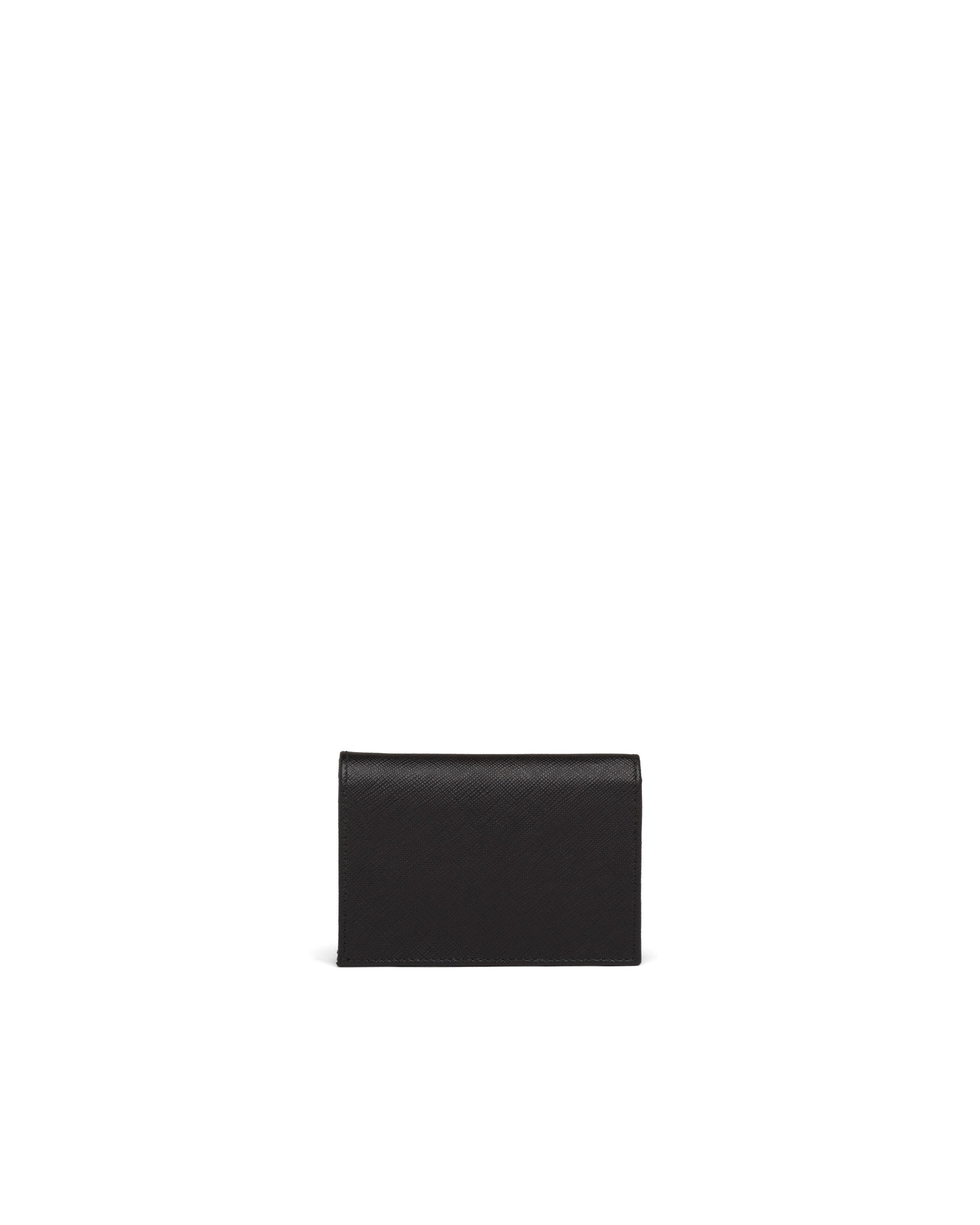 Shop Prada Small Saffiano Leather Wallet In Black