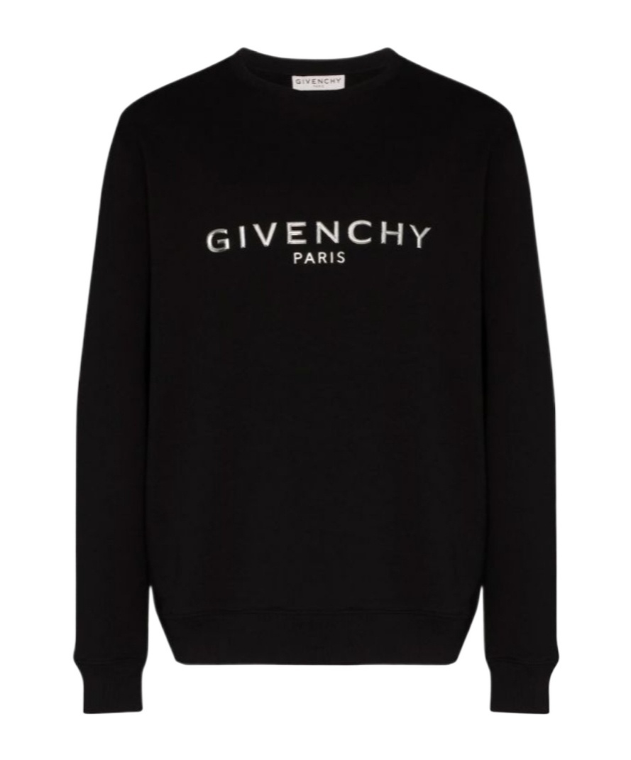 Givenchy Cotton Sweatshirt With Print In Black