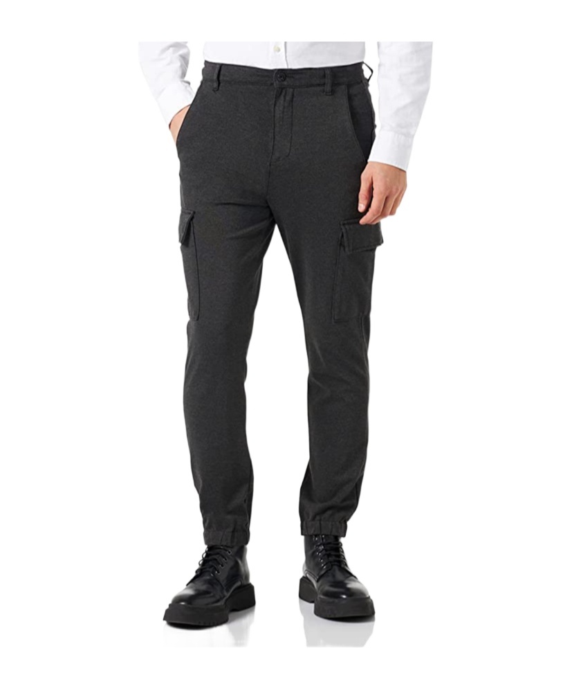 7 For All Mankind Belt-loop Casual Pants In Black