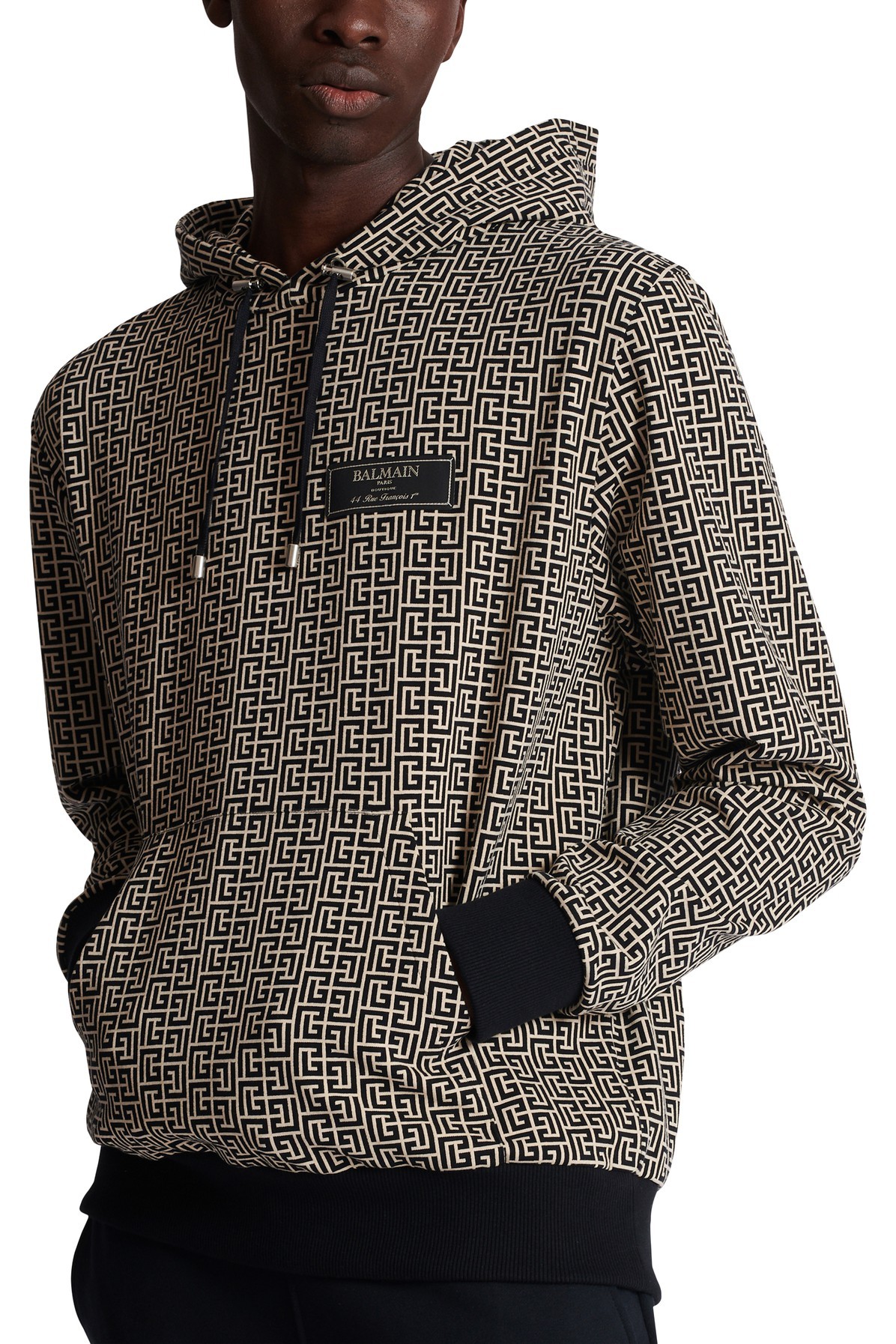 BALMAIN LOGO HOODED SWEATER