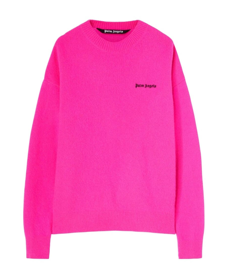 Palm Angels Logo Sweater In Pink