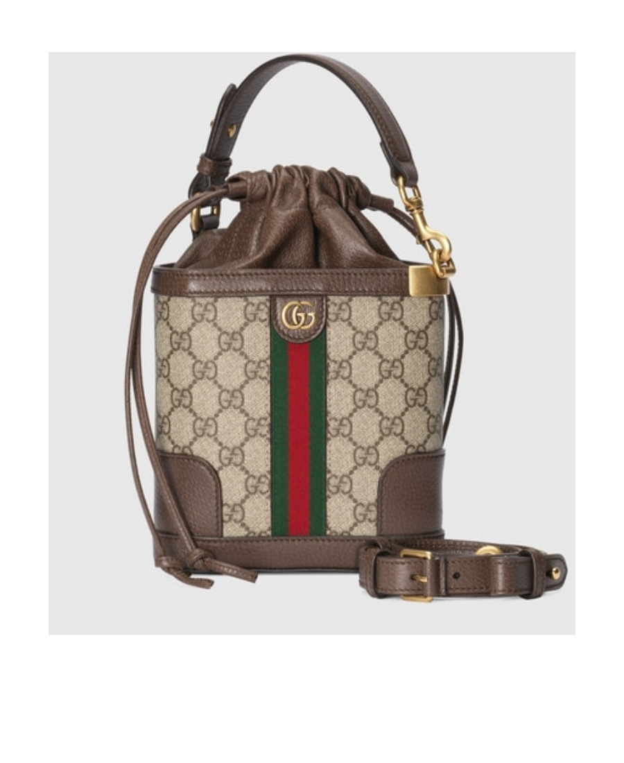 Gucci Ophidia Gg-canvas Bucket Bag In Brown