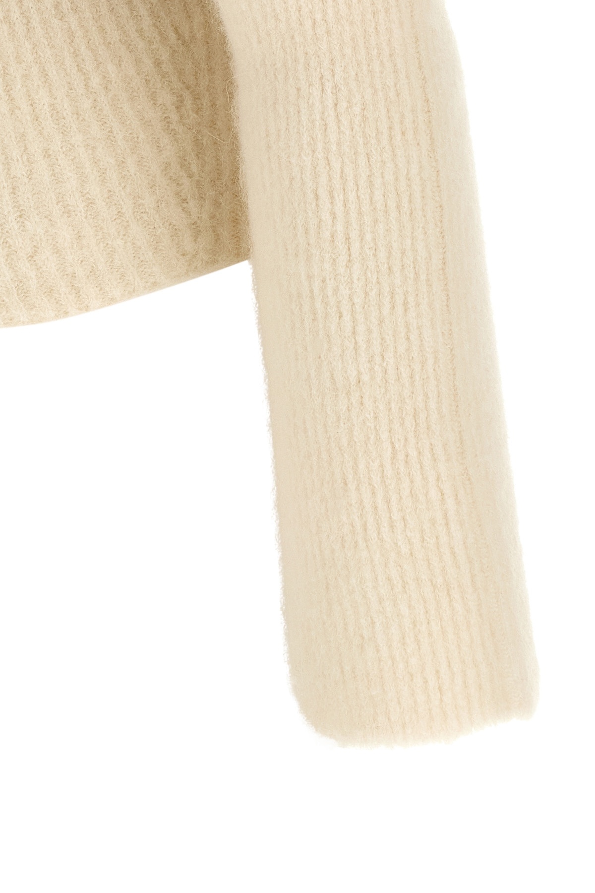 Rick Owens Long Sleeve Off Shoulder Knit Sweater In Neutral