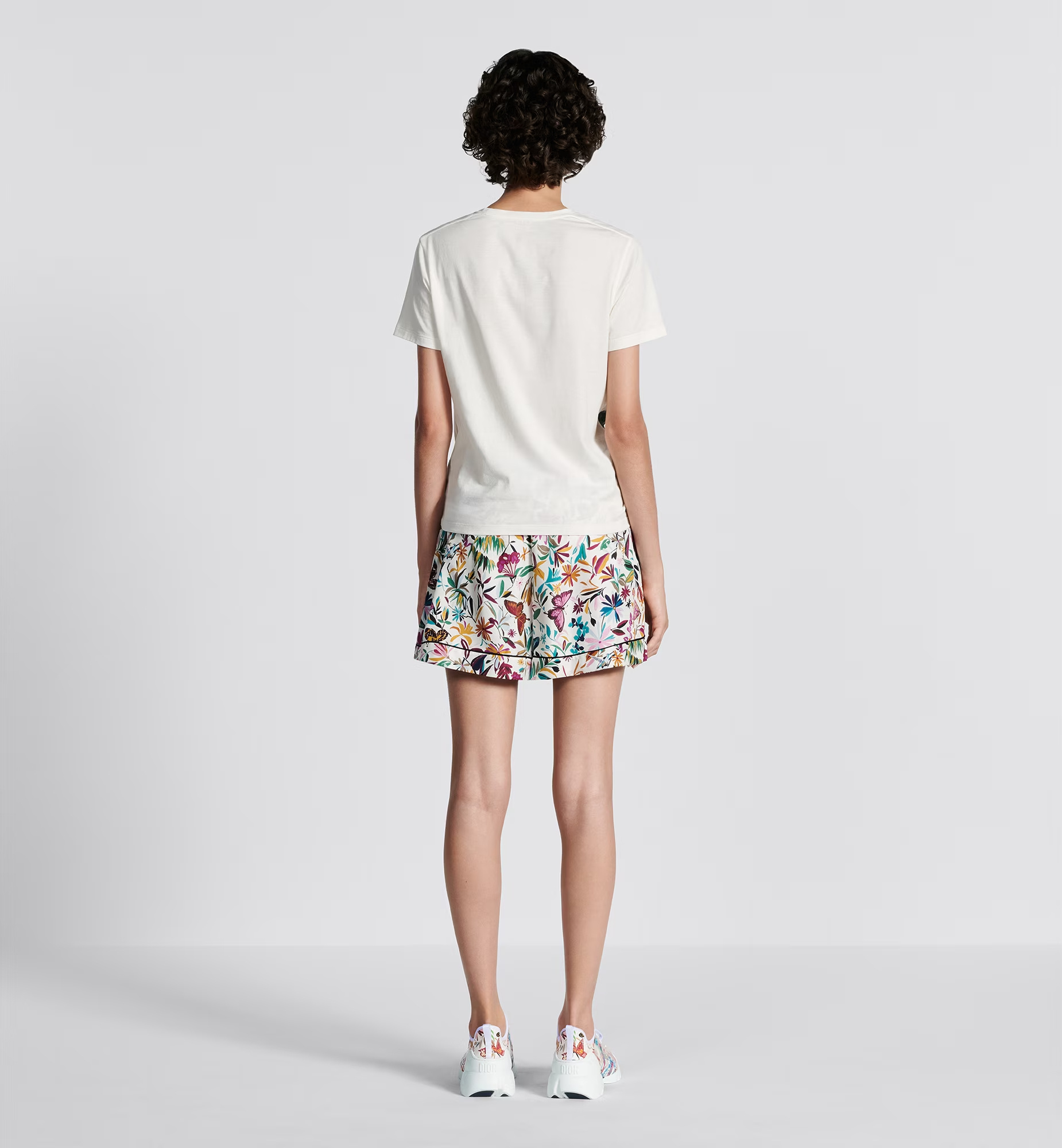 Dior Loose Waist Shorts In White