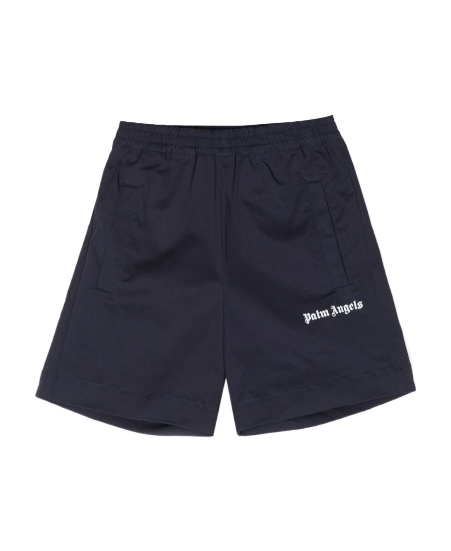 Palm Angels Logo-print Shorts In Black