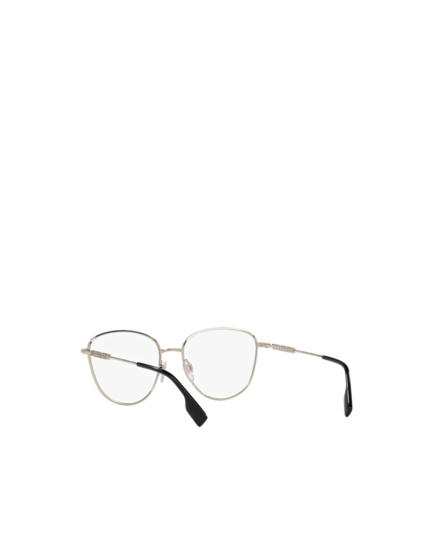 Burberry Logo-lettering Round-frame Glasses In White